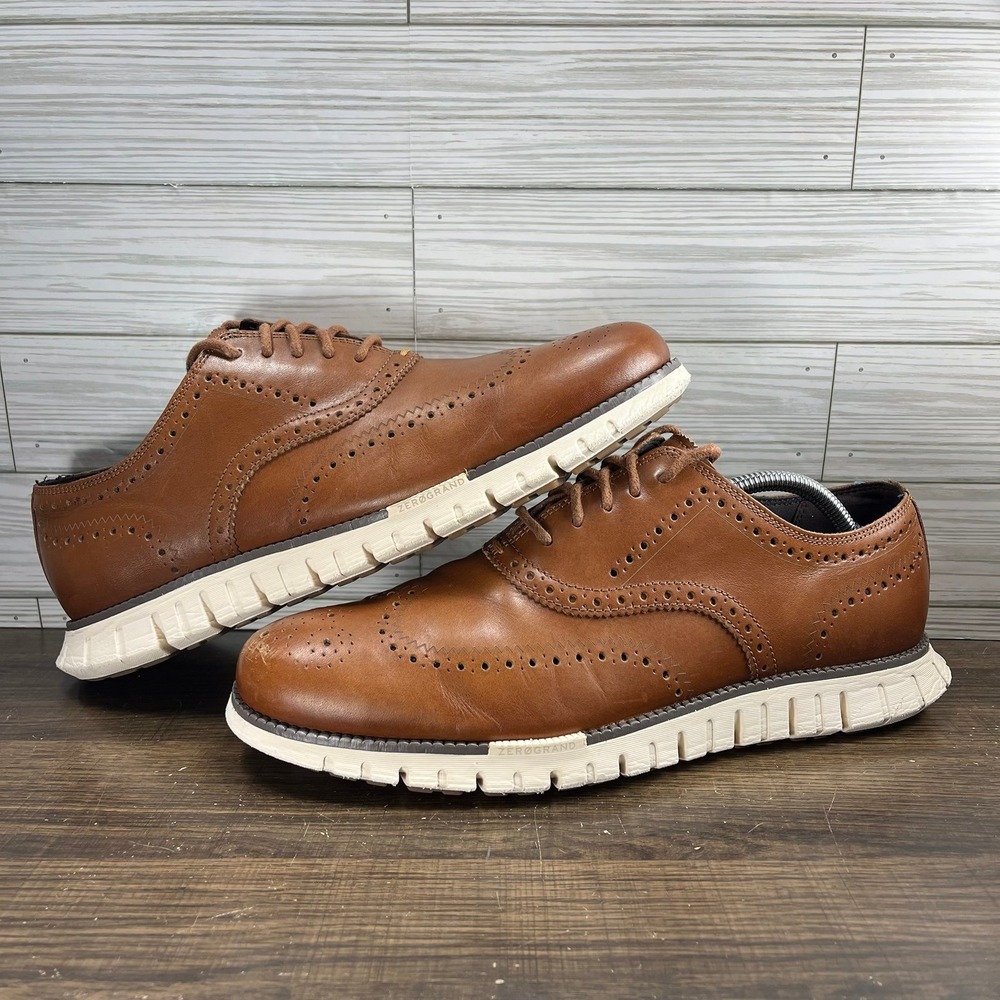 Cole Haan ZeroGrand Remastered Wingtip Oxfords Men's Brown Shoes - M 10.5 (M) - Picture 3 of 10